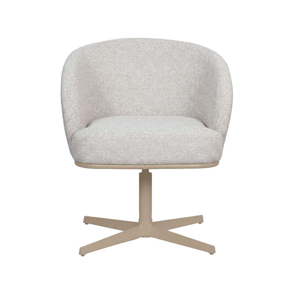 LABEL51 Eetkamerstoel Cannes - Naturel - Royal Boucle - Taupe Metalen Frame - Afbeelding 2