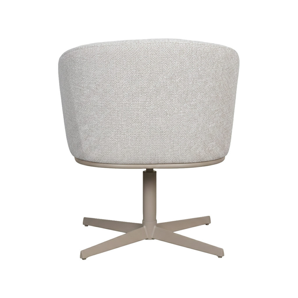 LABEL51 Eetkamerstoel Cannes - Naturel - Royal Boucle - Taupe Metalen Frame - Afbeelding 4
