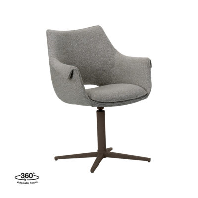LABEL51 Eetkamerstoel Nozomi - Mushroom - Royal Boucle - Brons Metalen Frame