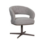 LABEL51 Eetkamerstoel Monaco - Mushroom - Royal Boucle - Brons Metalen Frame