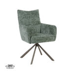 LABEL51 Eetkamerstoel Dubai - Hunter - Haga - Brons Metalen Frame