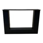 Zwarte U-vormige stalen salontafelpoot 55 x 8 cm, hoogte 40 cm (8 x 8 cm) - 2 stuks