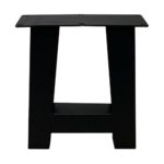 Set stalen A-bankpoten 38 x 8 cm, hoogte 43 cm, zwart (8 x 8 cm) - 2 stuks