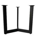 Stalen salononderstel, zwart, rond Ø 42 cm, hoogte 37 cm (2 x 4 cm)