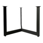 Stalen salontafelonderstel zwart, rond Ø 59 cm, hoogte 43 cm (2 x 4 cm)