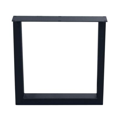 Premium stalen U-tafelpoot zwart 75 x 10 cm, hoogte 72 cm (5 x 10 cm)