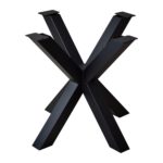 Zwarte stalen matrix spinpoot, 80 x 80 cm, hoogte 72 cm (8 x 8 cm)