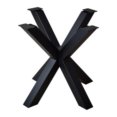 Zwarte stalen matrix spinpoot, 80 x 80 cm, hoogte 72 cm (8 x 8 cm)