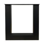 Stalen U-Salontafelpoot, zwart, 38 x 6 cm, hoogte 43 cm (6 x 6 cm) - 2 stuks