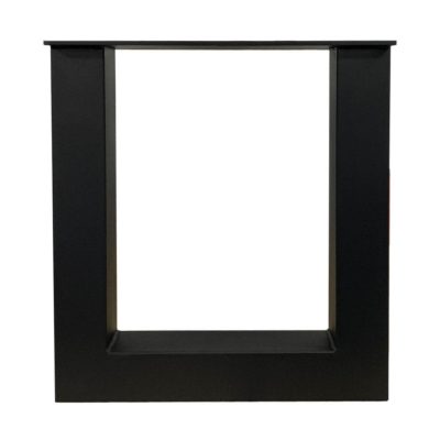 Stalen U-Salontafelpoot, zwart, 38 x 6 cm, hoogte 43 cm (6 x 6 cm) - 2 stuks