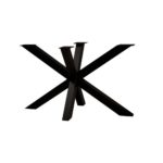 Stalen matrix, zwarte spinpoot, 140 x 70 cm, hoogte 72 cm (6 x 6 cm)