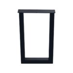 U-vormige stalen bartafelpoot, zwart, 60 x 8 cm, hoogte 100 cm (8 x 8 cm) - geschikt voor buiten