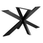 Stalen matrix, zwarte spinpoot, 140 x 80 cm, hoogte 73 cm (10 x 5 cm)