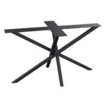 Stalen tafelonderstel Mikado zwart, 140 x 70 cm, hoogte 73 cm (4 x 4 cm)