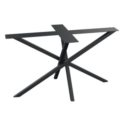 Stalen tafelonderstel Mikado zwart, 140 x 70 cm, hoogte 73 cm (4 x 4 cm)