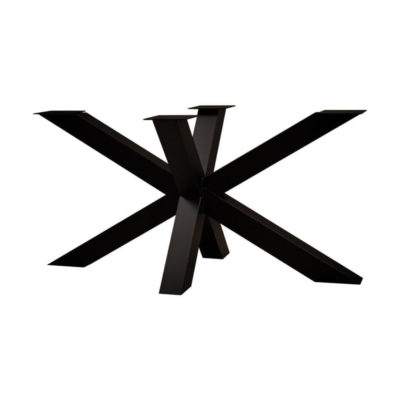 Zwart stalen spinpootmatrix 180 x 70 cm, hoogte 69 cm (10 x 10 cm)