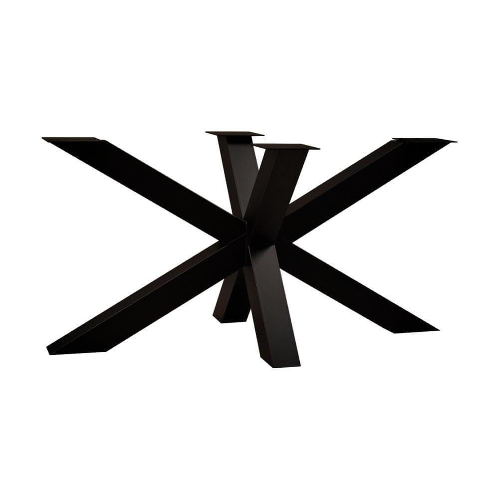 Zwart stalen spinpootmatrix 180 x 70 cm, hoogte 69 cm (10 x 10 cm) - Afbeelding 2