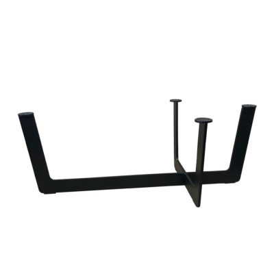 Stalen salononderstel, zwart, 100 x 51 cm, hoogte 36,5 cm (koker 6 x 1 cm)