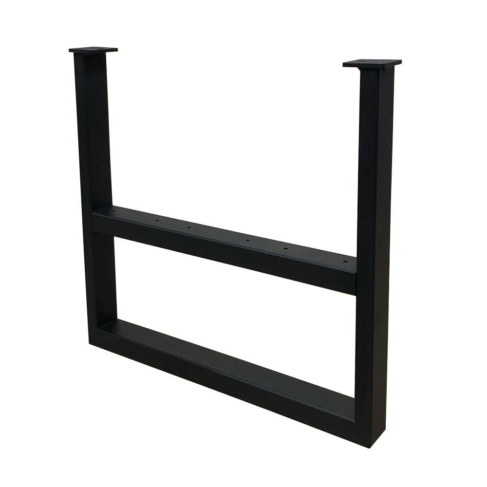 Set stalen tv-meubelpoten 54 x 6 cm, hoogte 37,5 cm, zwart (5 x 2,5 cm) - 2 stuks - Afbeelding 2