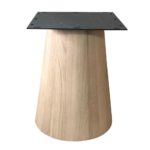 Eikenhouten kegelvormige tafelpoot, Ø 56 cm, hoogte 74 cm