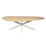 Eiken eettafel Cloud | 210 cm | Naturel | Poot Zand