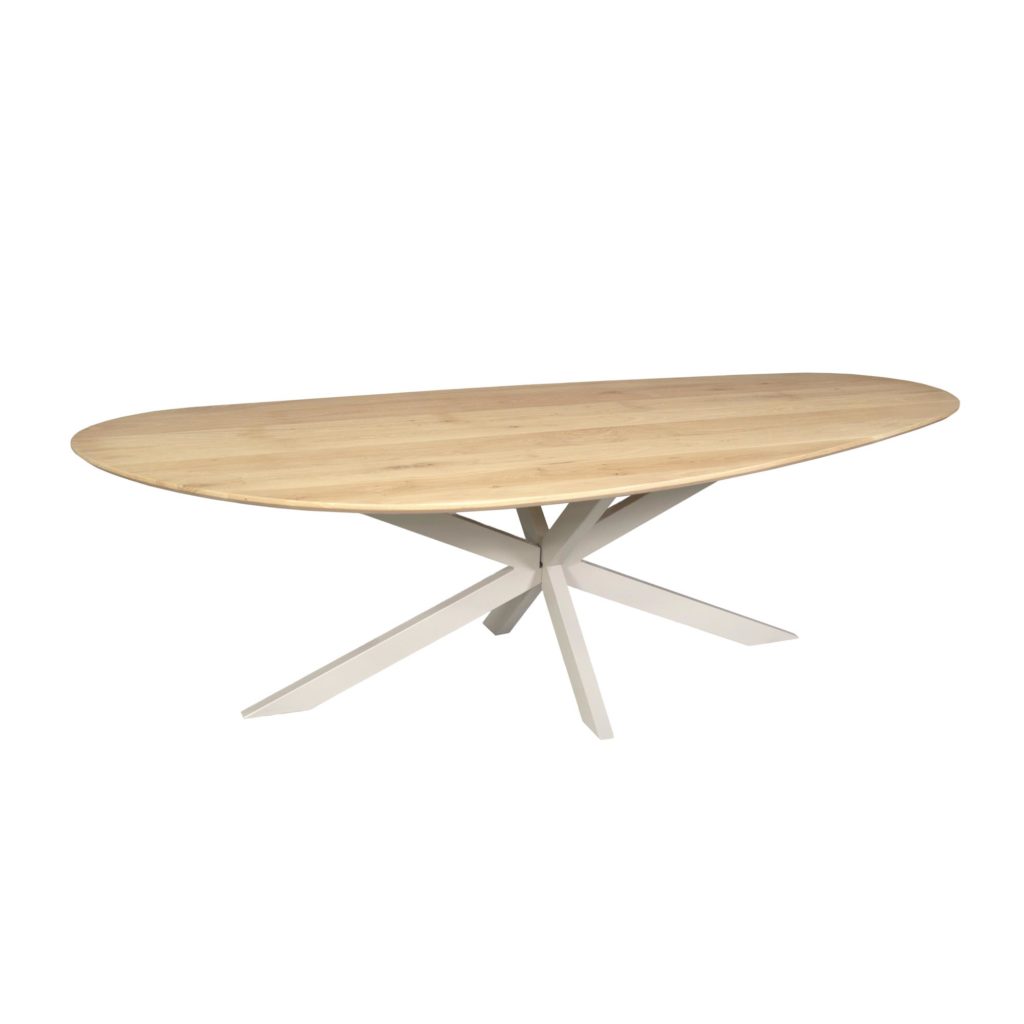 Eiken eettafel Cloud | 240 cm | Naturel | Poot Zand - Afbeelding 3