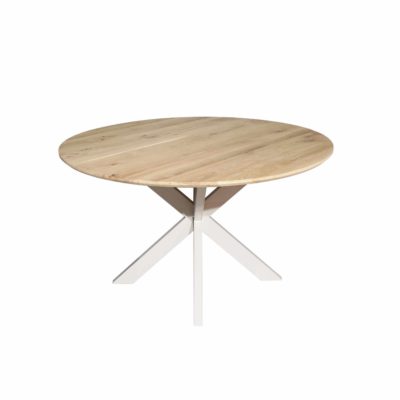 Eiken eettafel Ferris | Rond 110 cm | Naturel | Poot Zand