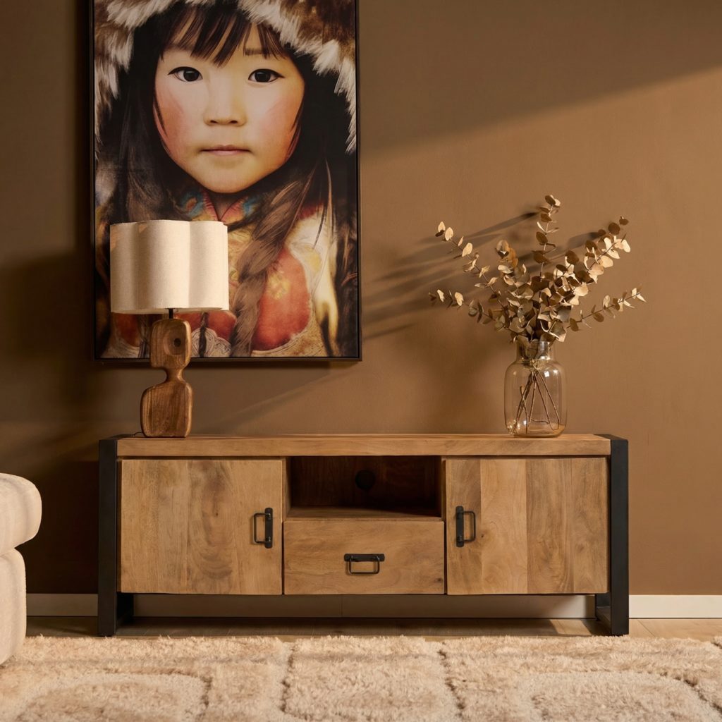 Tv-meubel Britt | 150 cm | met deuren en lade - Afbeelding 6