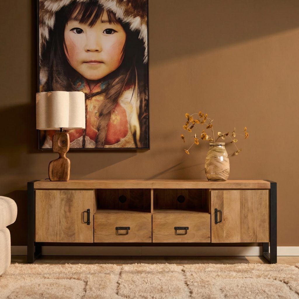 Tv-meubel Britt | 200 cm | met deuren en lades - Afbeelding 6