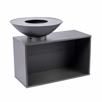 ONYX barbecuetafel 80 cm zwart