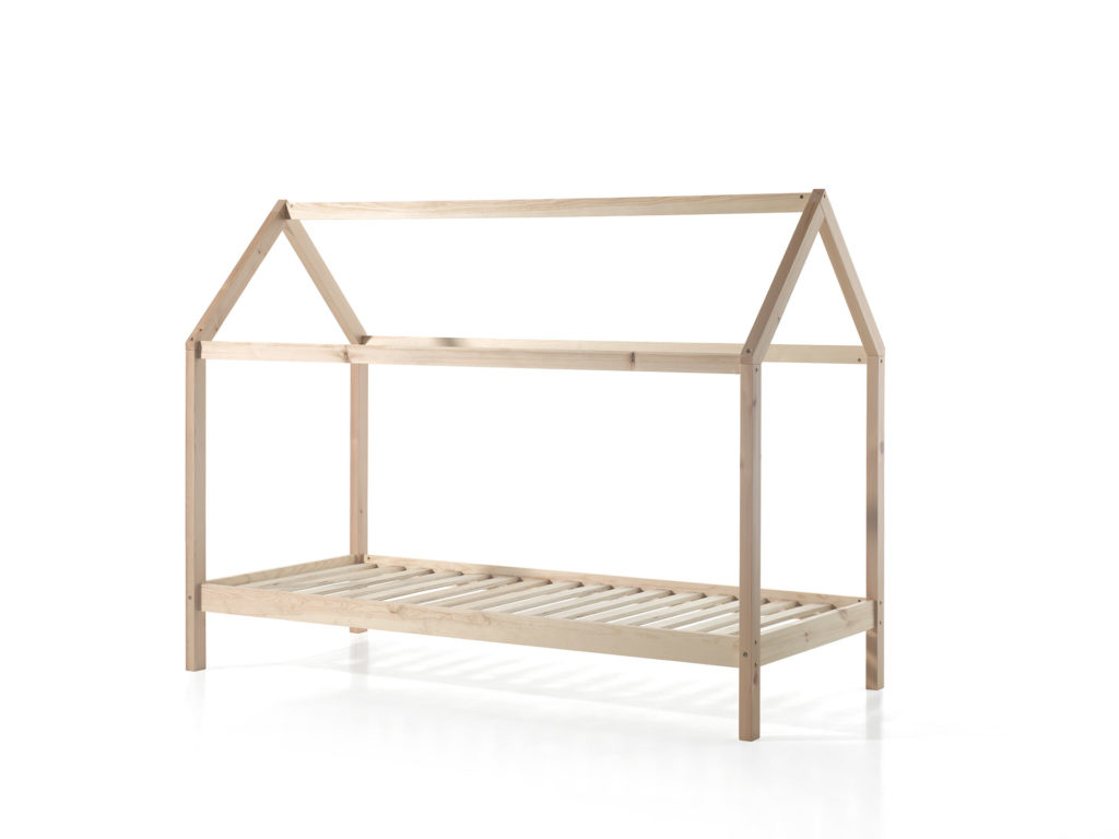 Natuurkleurig DALLAS bed (90x200) en bijhorend rolbed. - Afbeelding 3