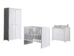 ERIK babybed met commode, verschoningstafel en tweedeurskast