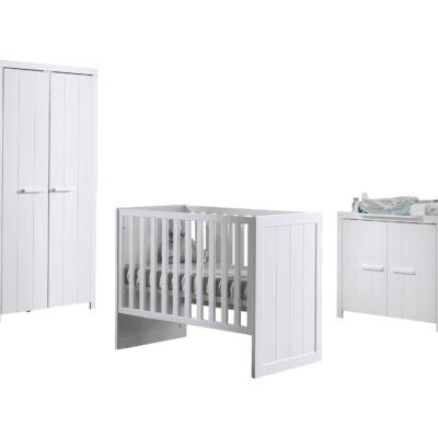ERIK babybed met commode, verschoningstafel en tweedeurskast