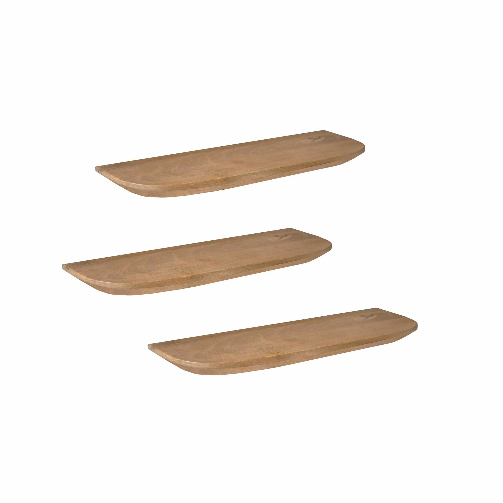 Stermeubilair Wandplank Gusta Licht mango &VerticalLine; 60 cm &VerticalLine; Set van 3