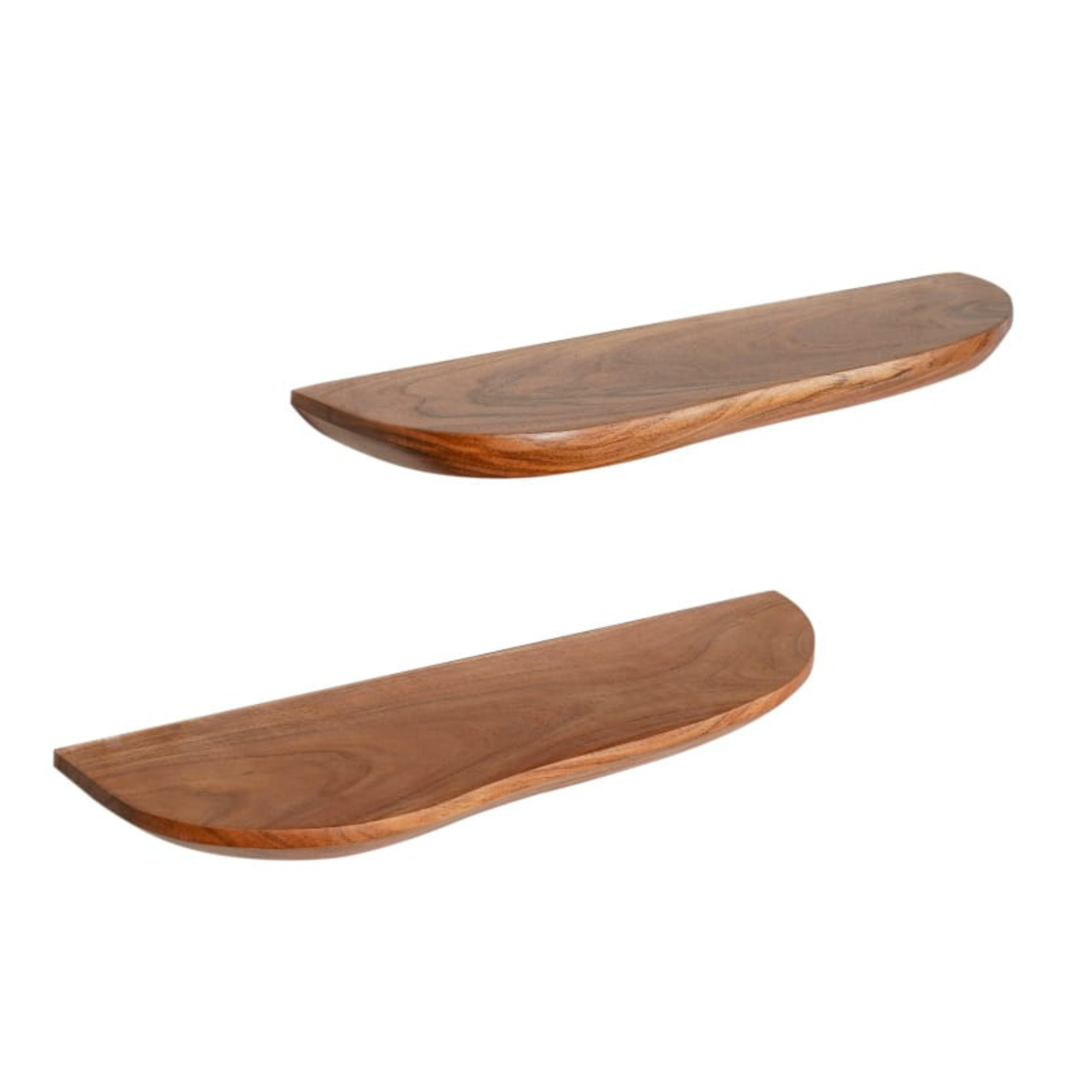 Stermeubilair Wandplank met natuurlijke rand &VerticalLine; 60 cm &VerticalLine; Set van 2