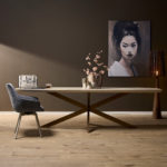 Deens ovale eettafel Madison Zand Mangohout 280x100 cm