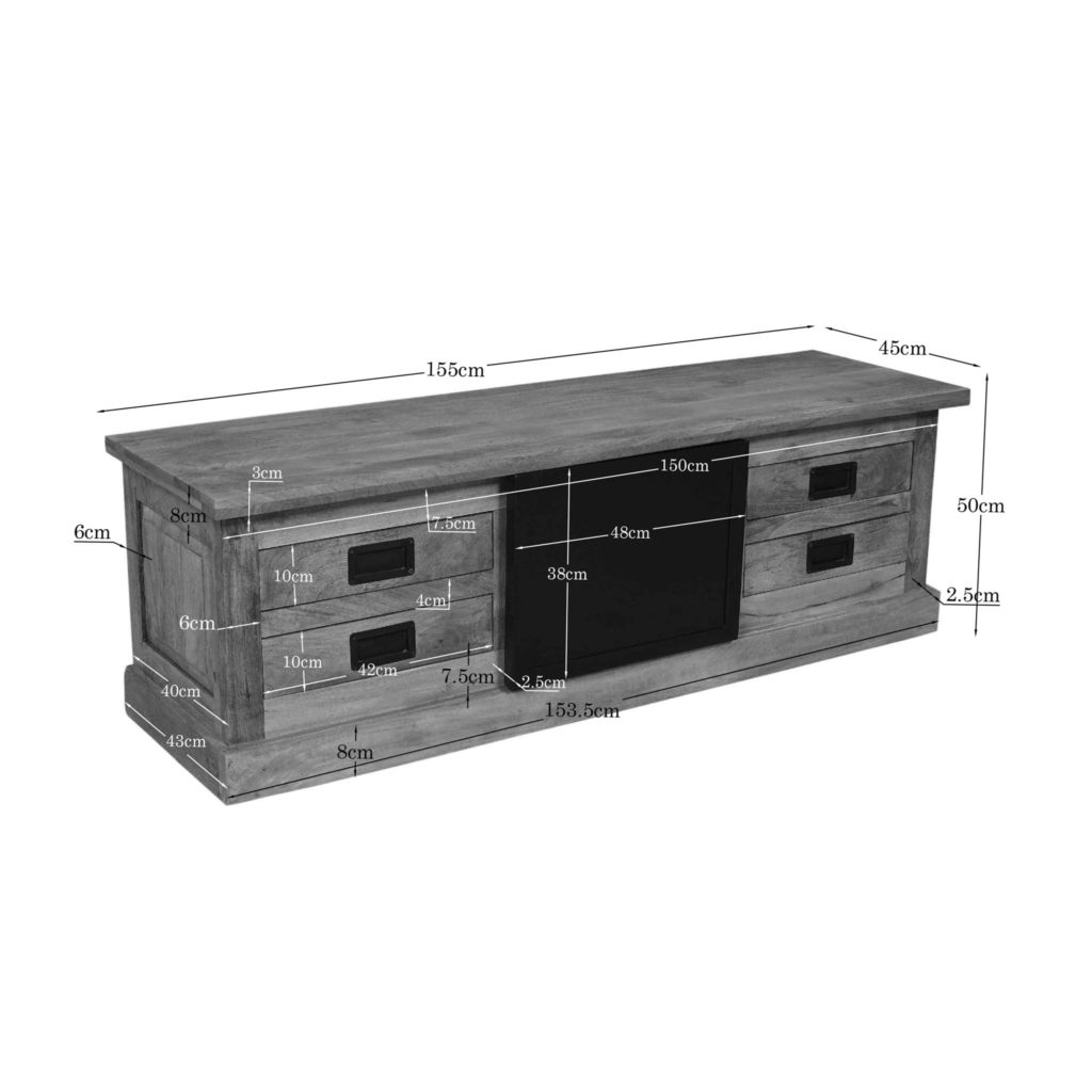 tv-meubel Noa | 155 cm - Afbeelding 6
