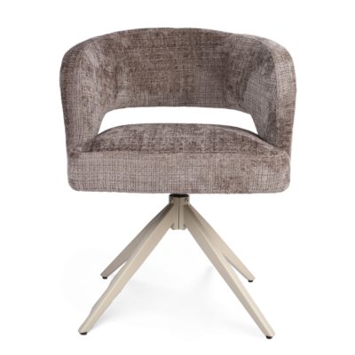 Eetkamerstoel Demi | Klei | Poot Zand | Met armleuning