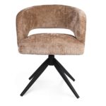 Eetkamerstoel Demi | Kaneel | Poot Zwart | Met armleuning