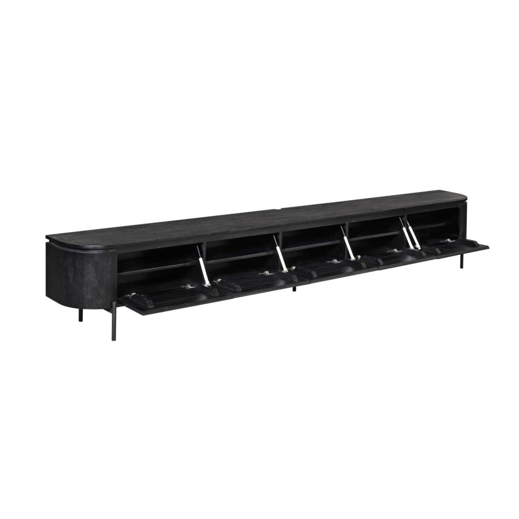 Tv meubel Excellent Zwart | 280 cm - Afbeelding 3