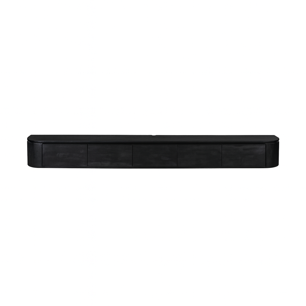Tv meubel Excellent Zwart | 280 cm - Afbeelding 5