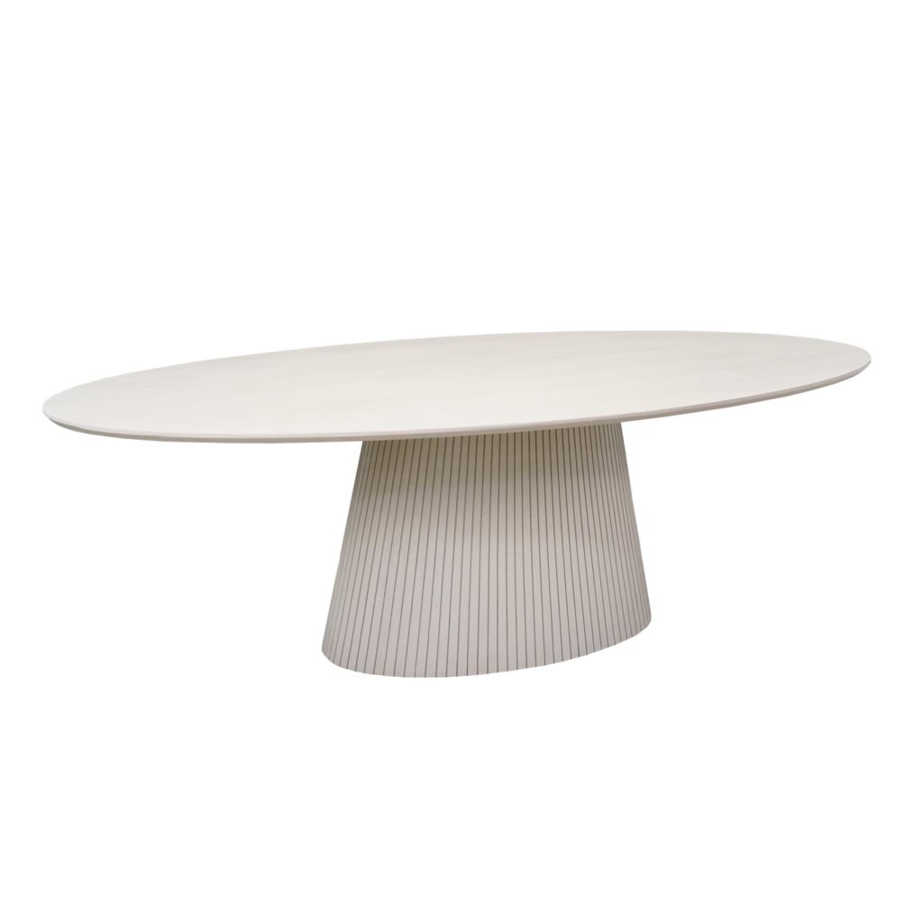 Ovale eettafel Solana Zand Mangohout 240 cm - Afbeelding 3