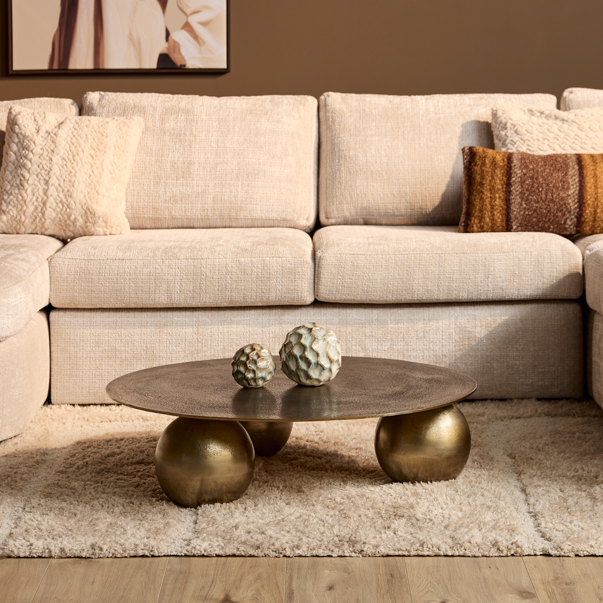 Stermeubilair Salontafel Ziva Goud &VerticalLine; 90 cm
