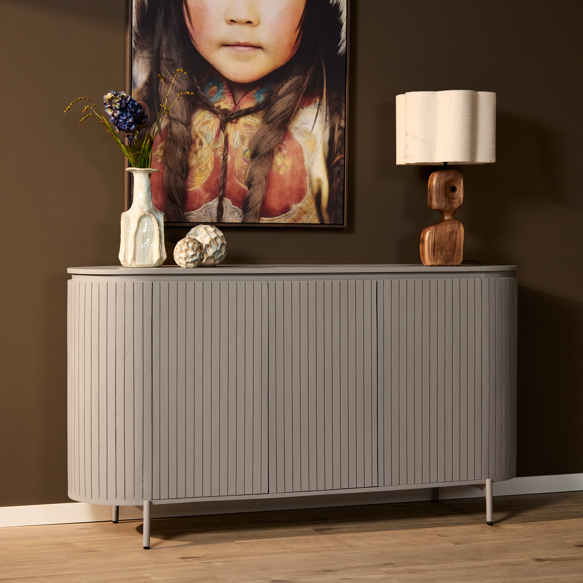 Stermeubilair Dressoir Solana &VerticalLine; 165 cm &VerticalLine; Taupe