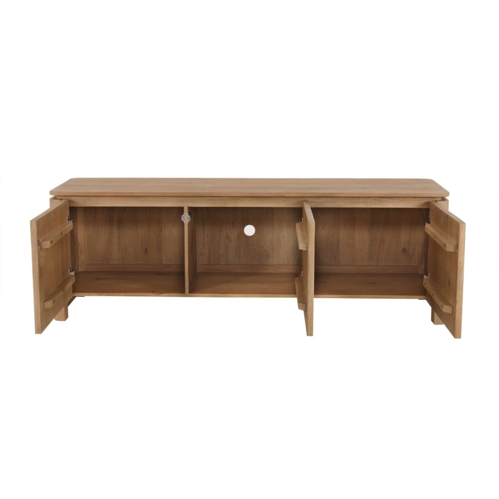 tv-meubel Dallas naturel mangohout 165 cm - Afbeelding 3