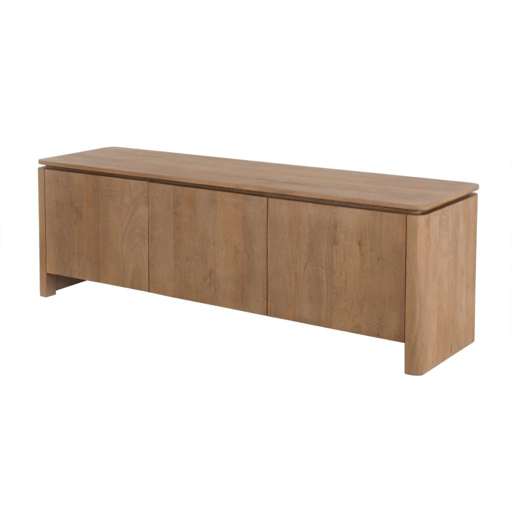 tv-meubel Dallas naturel mangohout 165 cm - Afbeelding 4