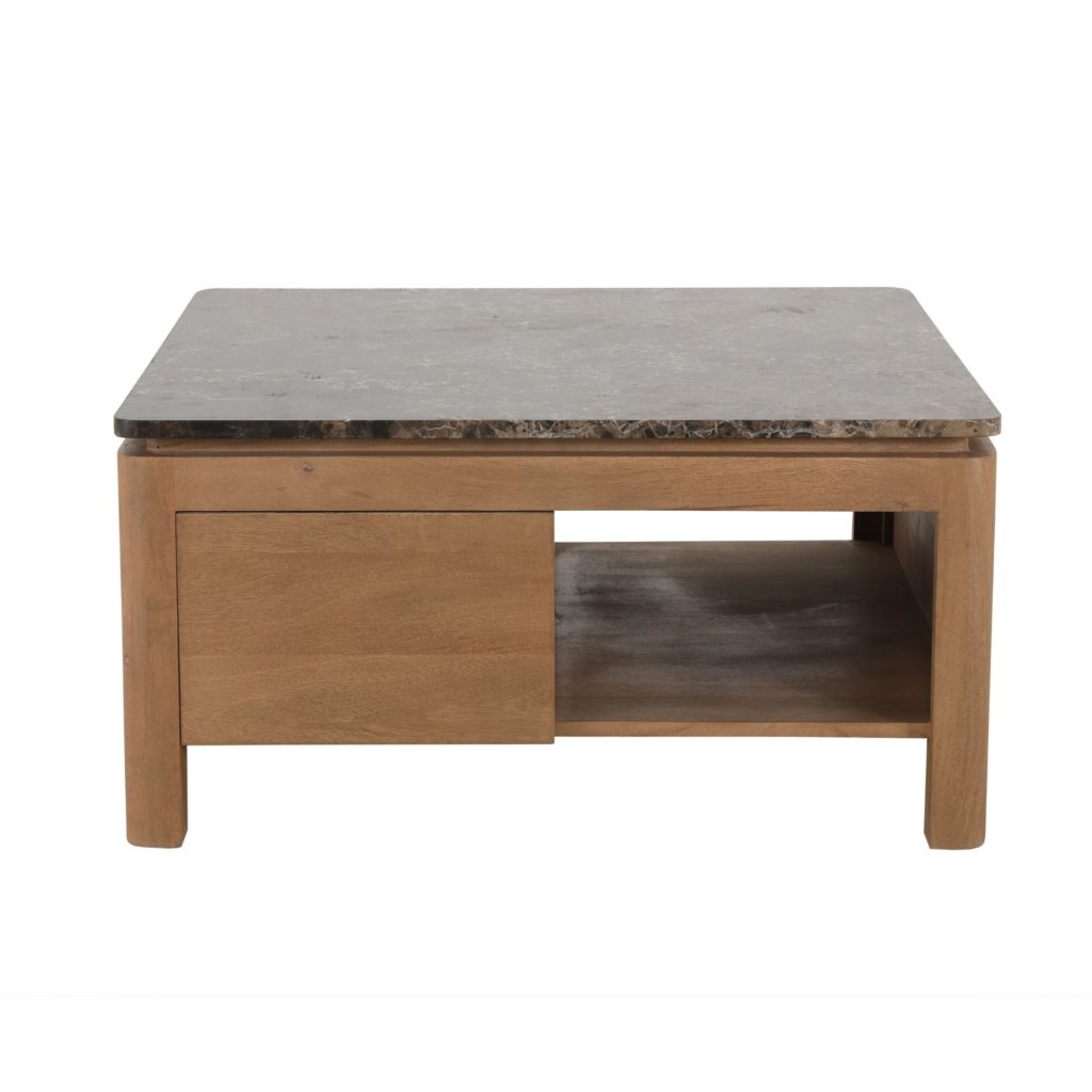 Vierkante Salontafel Dallas Naturel Mangohout 80 cm - Afbeelding 10