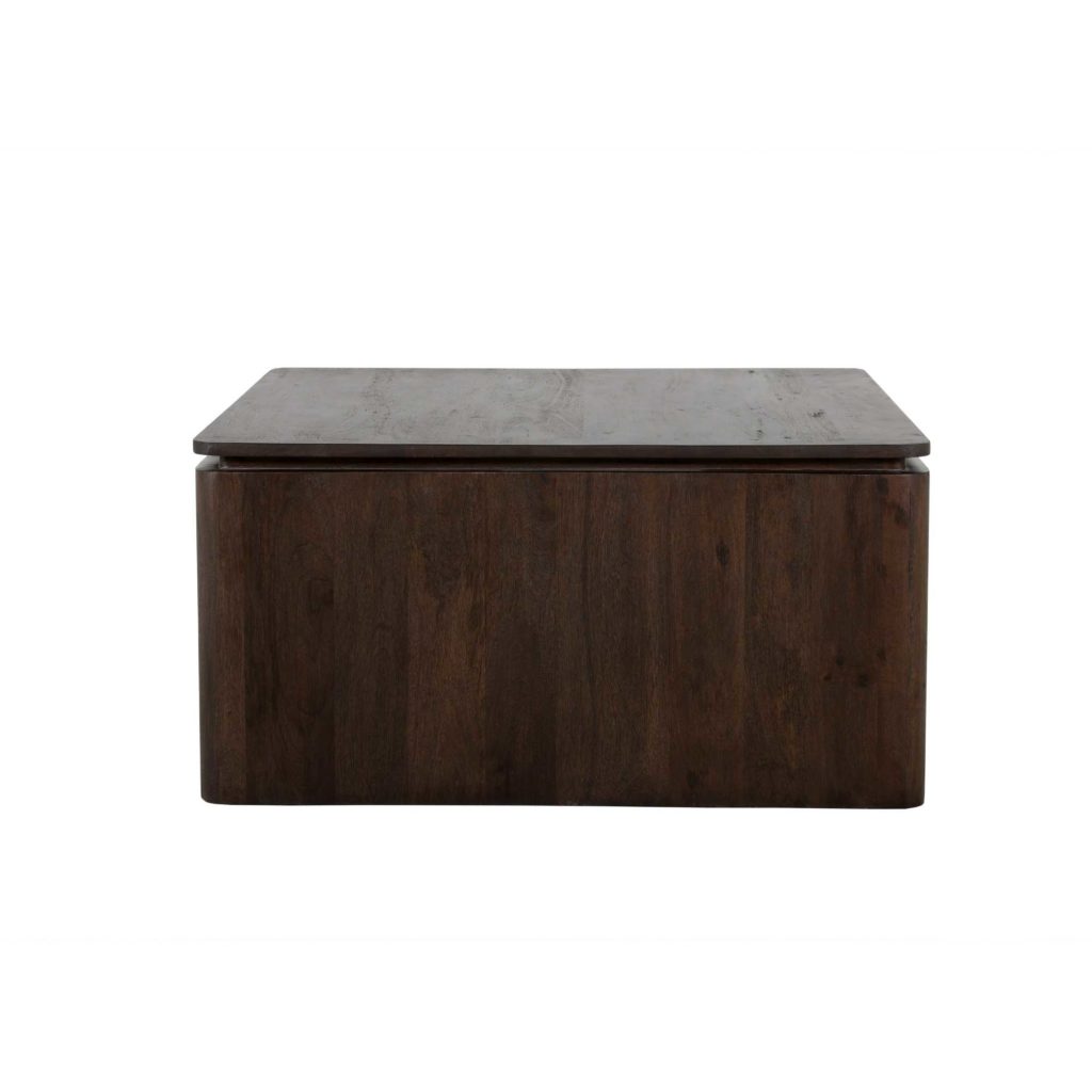 Vierkante salontafel Dallas bruin mangohout 80 cm - Afbeelding 8