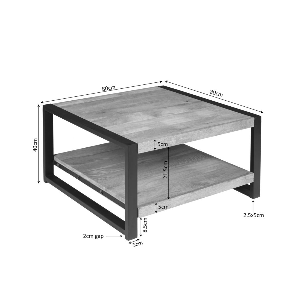Salontafel Britt | 80x80 cm - Afbeelding 4