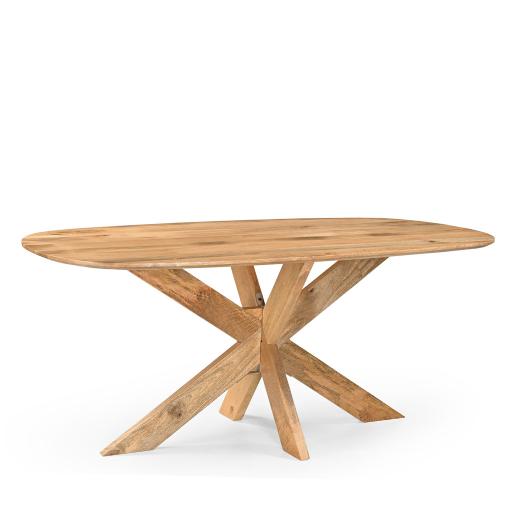 Deense ovale eettafel Runa met houten onderstel 220 - Afbeelding 2